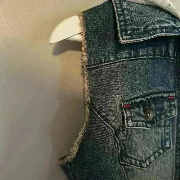 Hooded denim vest - Picture 5 of 9